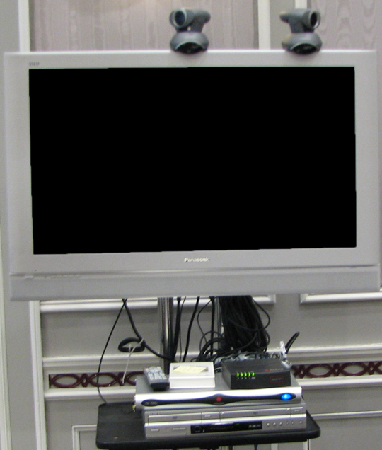 Picture of the video conferencing system.